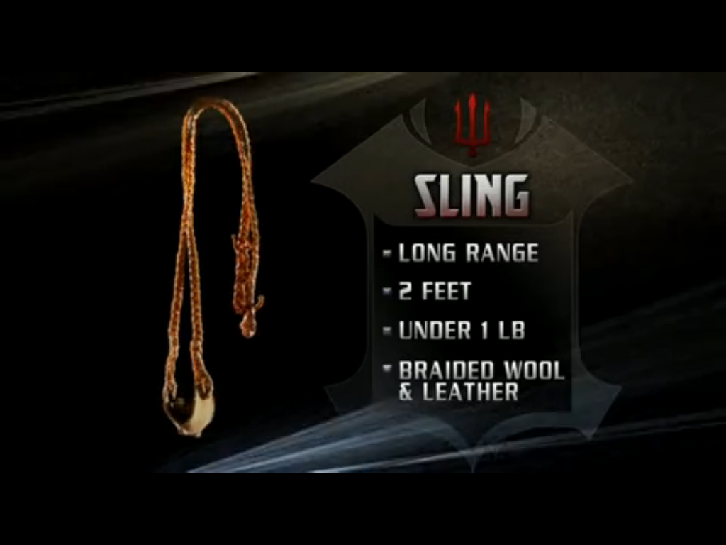 Sling, Deadliest Warrior Wiki