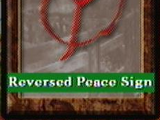 Reversed Peace Sign