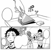 Azami gives Ganta food