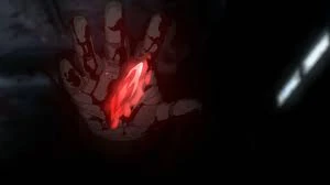 "Gusano sin nombre" en forma de cristal rojo