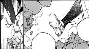 Toto using Karako`s Fists of blood on his body