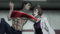 Senji attacking Rei