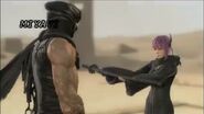 Ayane giving the Jiran-Maru to Ryu Hayabusa.