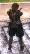 The Jinran-Maru on Hayate's back in Dead or Alive 5.