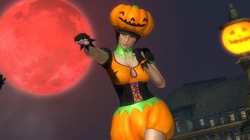 Mila: Jack-o-lantern costume.