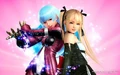 Promotional King of Fighters X Dead or Alive 5 Last Round collaboration featuring Kula Diamond and Marie Rose.