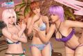 Dead or Alive Xtreme Venus Vacation first anniversary clear file with Kasumi, Ayane, and Luna at the 2018 Dead or Alive Festival.