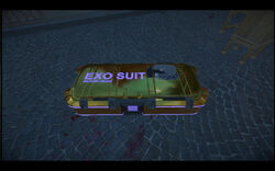 A Gold Exo Suit case in multiplayer. This can only be accessed via the "Gold Exosuit Access Card" skill.
