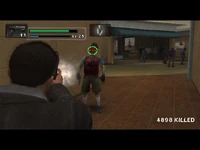 Shooting at zombie Kent Swanson.