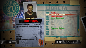 Dead Rising 2 - Libreta - Jeremiah Eckland