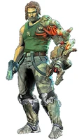 Nathan "Rad" Spencer as he appears in Bionic Commando.