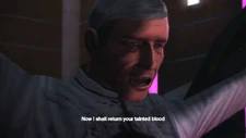 "Now I shall return your tainted blood to the foul earth that has spawned you!"