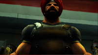 Harjit Singh dual-wielding impact hammers