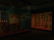Weapons display.