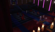 Frank walks into the theater.