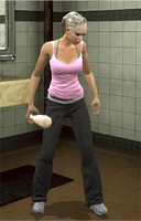 Kalee wielding a Baseball Bat via mods.