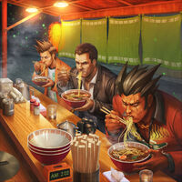 Frank in Ramen for the Road Action Card in TEPPEN (AVP 049).