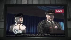 Hemlock y Hilde dan una conferencia de prensa sobre la situación en Los Perdidos.