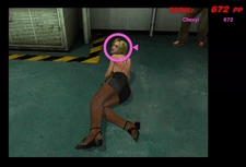 Cheryl poses provocatively on the floor.