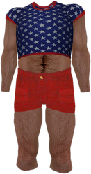 Dead rising Blue T-shirt with White Stars and Red Shorts