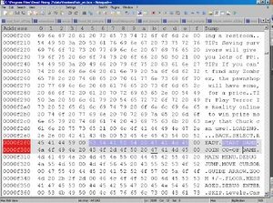 Hex editor start game