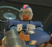 Frank doing the the mega man pose