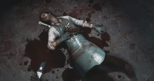 Albert Dead.png (291 KB) Albert dies after sawing himself.