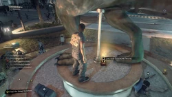 Outer Museum Frank Statue.jpg (350 KB) Frank Statue on fountain outside museum.