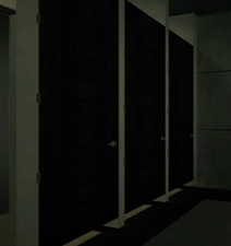 Fitting rooms.