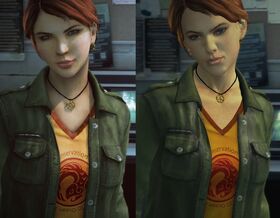 Comparison between Stacey's and Agent S' appearance in Dead Rising 2 and Off the Record.