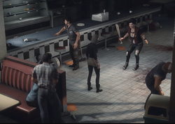 Survivors at the diner.