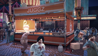 Juggz Bar & Grill tent next to stage