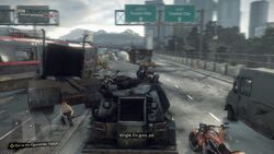 Margaret running away after being saved at the Los Perdidos Bridge.
