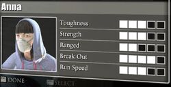 Anna's survivor stats.