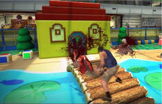 Massacring zombies.