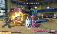 Frank attacking with a heated frying pan in Project X Zone.