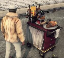 Nick standing next to the Drink Buffet Cart