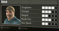 Jose's survivor stats.