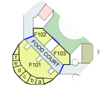 Map for the Food Court.