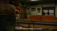 James: Look, mister, if we're gonna fight these zombies we need guns!