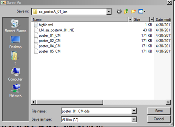 Save with the .dds extension