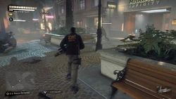 Keith runs away after being saved from bikers in The Last Agent.