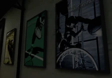 Various sports posters.