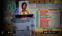 Dead Rising 2 notebook entry.