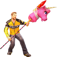 Chuck holding the Pegasus