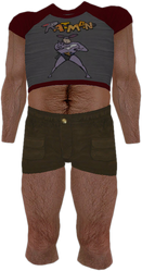 Dead rising Red and Grey Ratman T-shirt with Brown Shorts