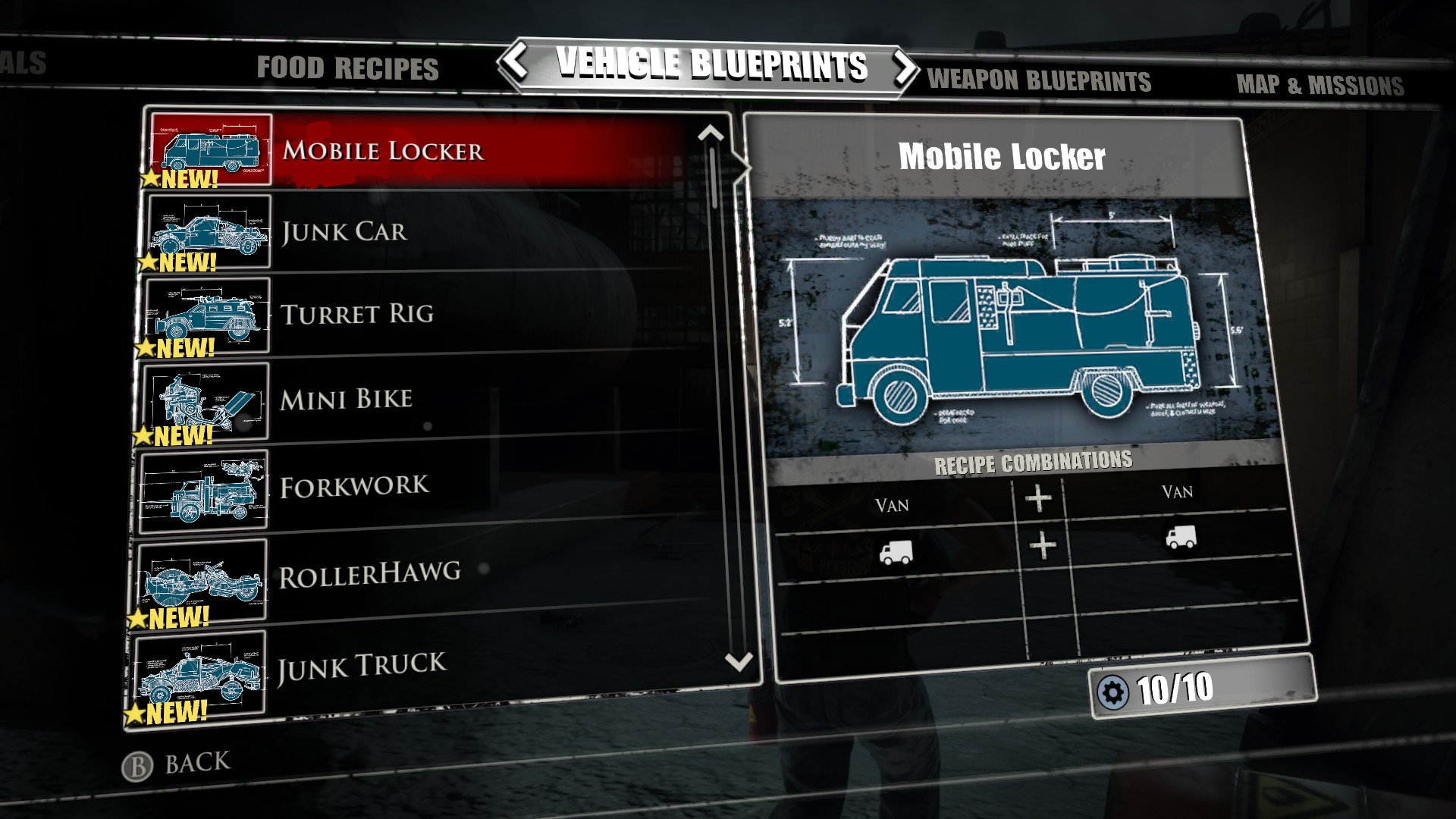dead rising 3 combo categories