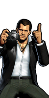 Frank's victory pose in Ultimate Marvel vs Capcom 3.