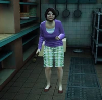 Camille in the Rojo Diablo Mexican Restaurant in Off the Record.