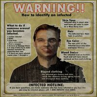 Dead rising poster warning how to identify infected poster